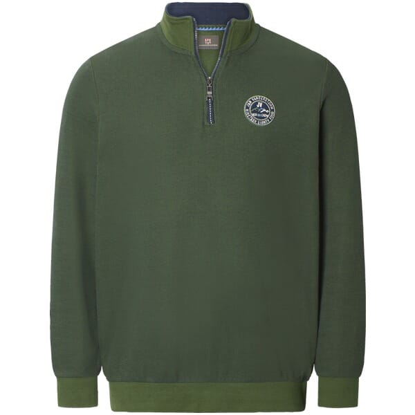 Jan Vanderstorm herren Sweatshirt - 56/58 - olijf - Plus Size