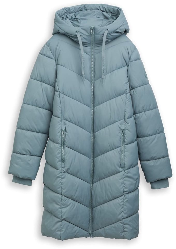 Tom Tailor - Pufferjas met capuchon - Maat M - trooper green
