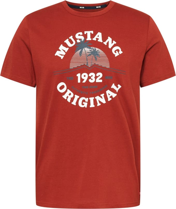 Mustang T-shirt warm-rood - maat L