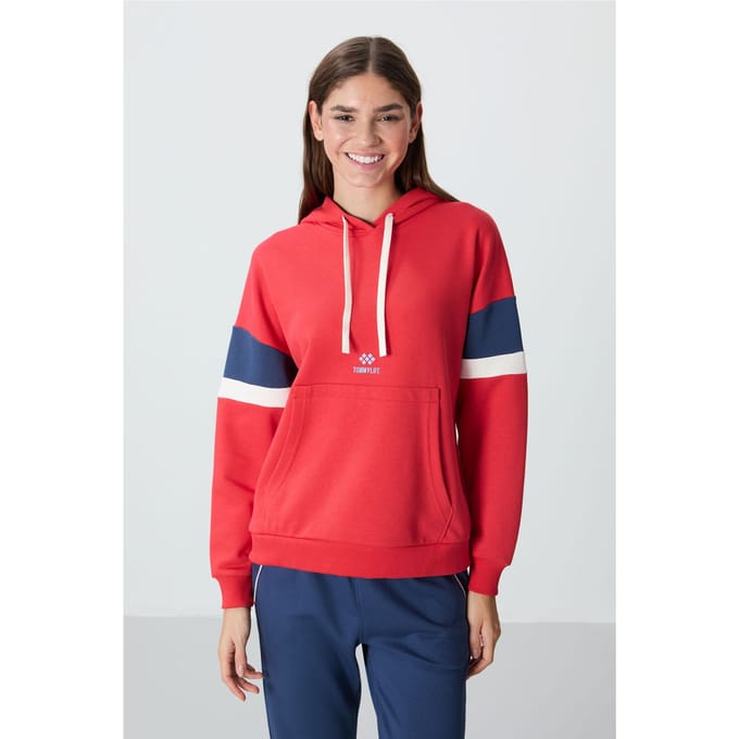 Overmaatse Kleurblok Hoodie met Zak