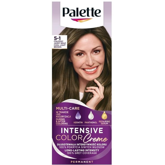 Palette Intensive Color Creme Kleurende Crème Nr 5-1 Koel Lichtbruin 1 Pak.