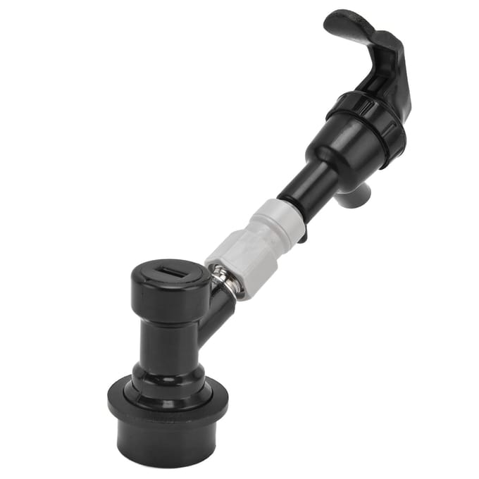 Biertap Plastic Zwart Draagbaar Biertap Kraan voor Buiten Picknick Feest Barbecue Bier Dranken gray