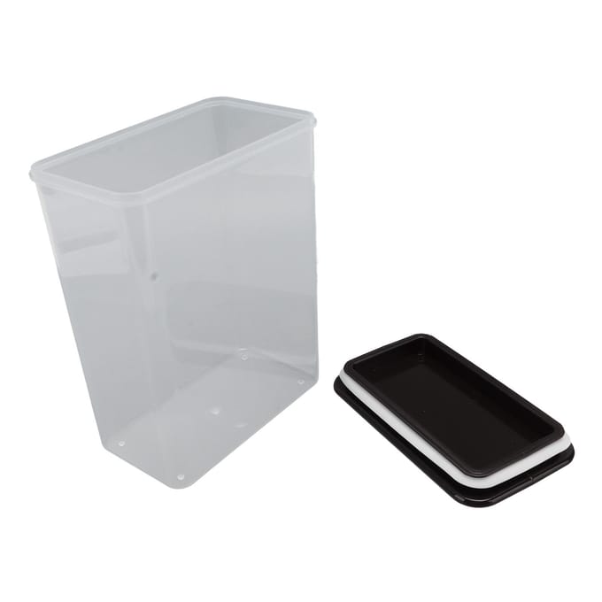 Voedselopbergcontainer Luchtdicht Transparant Koffieboon Organisatiecontainer voor Graan Rijst Noten L Large gray
