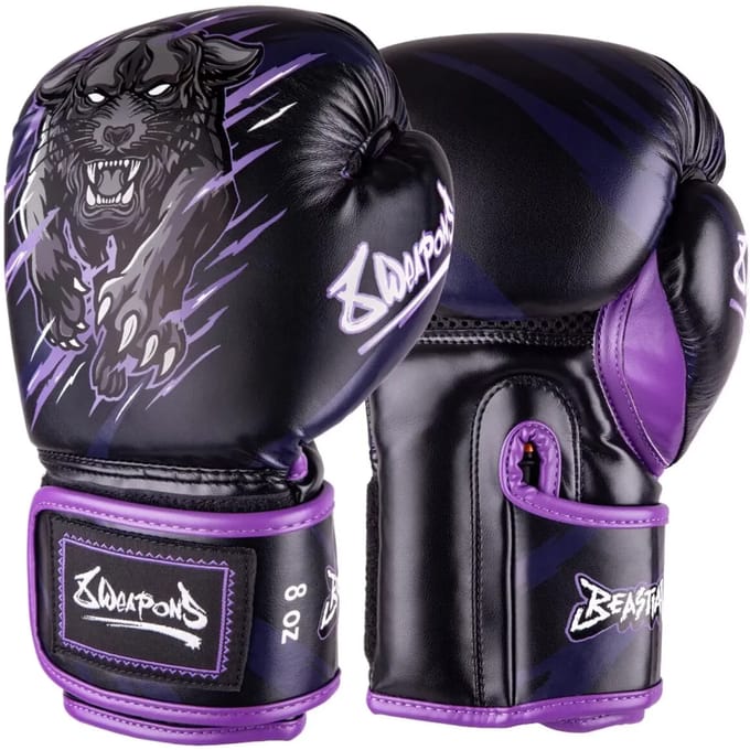 Thaise Bokshandschoenen met Panterprint Kind 8 Weapons