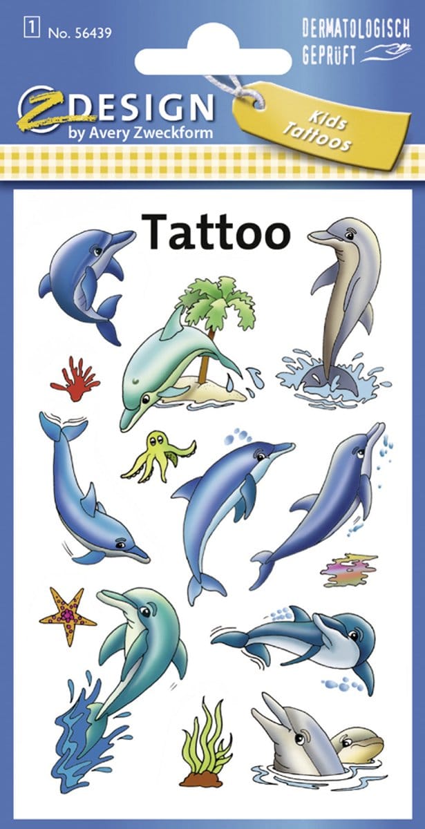 Ontwerptattoos voor kinderen - 'Haaien'
