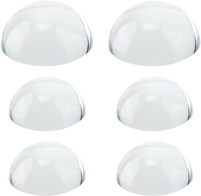 Solidchoice - Set van 6 Glazen Dome Vergrootglazen voor Kantoor en Thuis