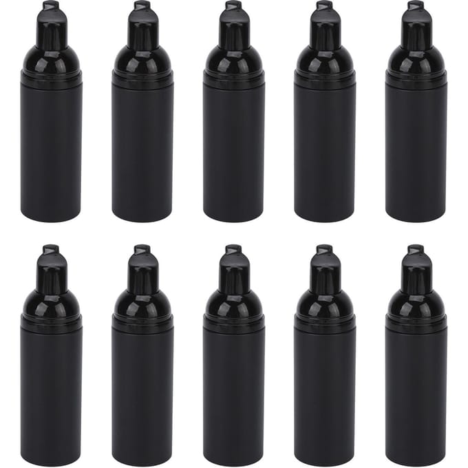 10 stuks 50 ml Schuimfles Herbruikbaar Grote Diameter Draagbaar Druktype Reis Schuimdispenser voor black