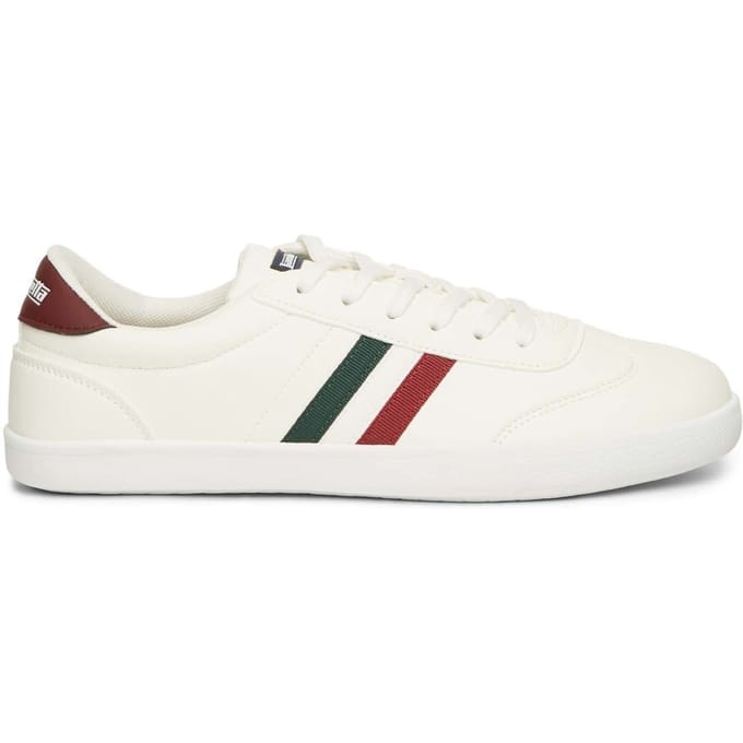 Heren Lambretta Vulkan Veterschoenen Lage Sneakers in Wit