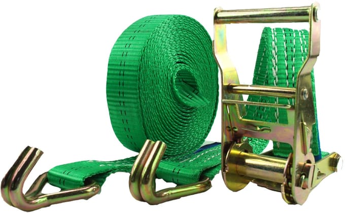 Professionele ratelspanband Spanband 2-delig 6m 2t 2to 2000kg TÜV / GS GREEN