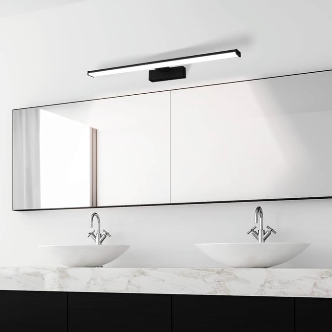 EGLO LED wandlamp Pandella 1, lengte 60 cm, zwart, aluminium