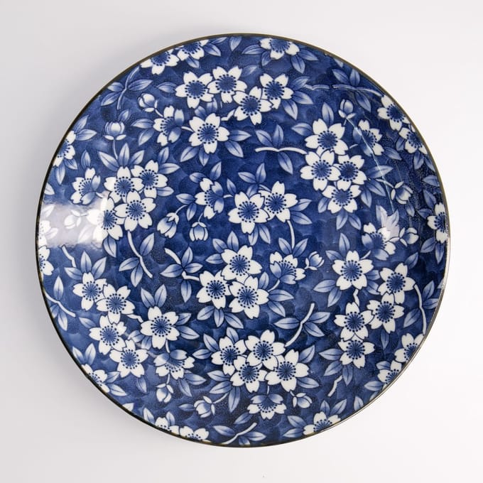 Tokyo Blue Sakura Round Plate 25x3.3cm 40-230404 HB-25 6/36