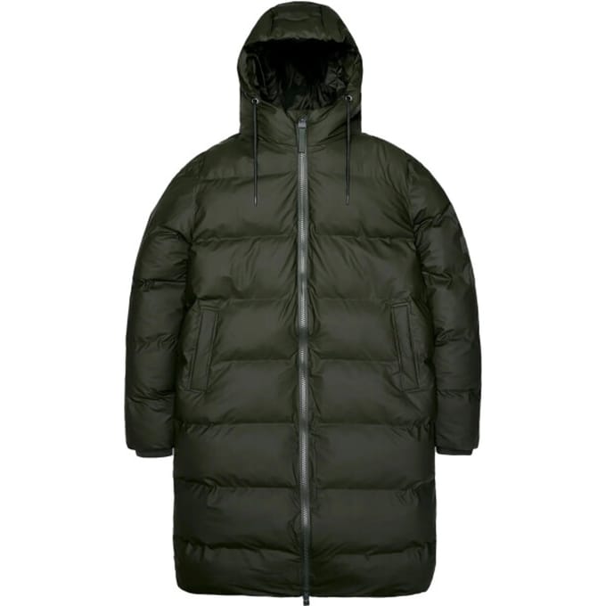 Long Puffer Jacket Recycled Polyester - Military