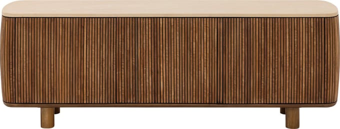Goossens Tv Meubel Nova, 3 Deuren - Mortex Beige