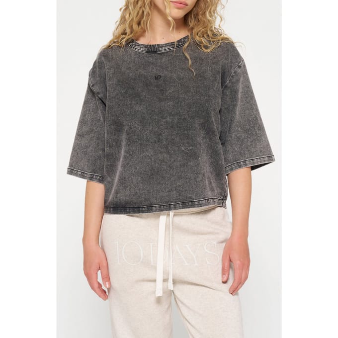 10DAYS Tee Jog Denim Black Größe: S | Jogginghosen Outlet | Damen | Schwarz