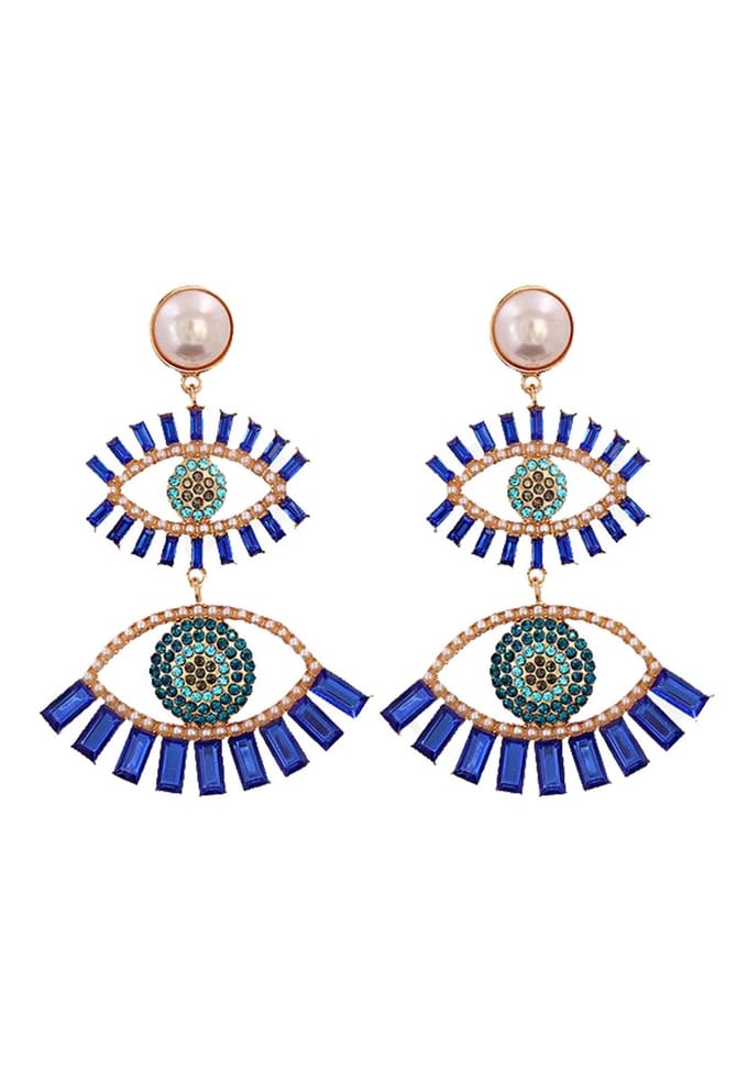 Margot Bardot Kia Eye Oorbellen Blue