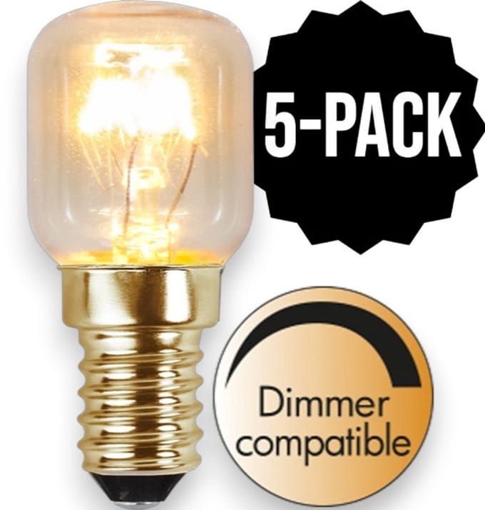 5-Pack | Ovenlampje - E14 - 25W - Extra Warm Wit - 2700K - Filament