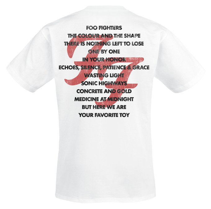 Foo Fighters T-shirt - 1995 - S tot 3XL - voor Mannen - wit