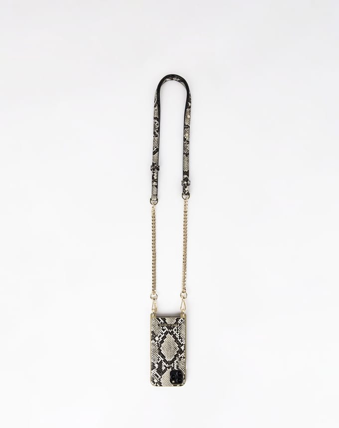 iDeal of Sweden Phone Necklace Case voor iPhone 11/XR Desert Python