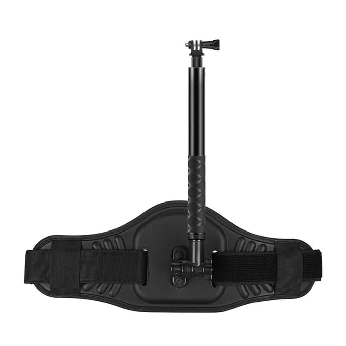 PULUZ heupriembevestiging + verstelbare selfiestick vervanging voor GoPro Hero 11/10/9/8/OSMO zwart