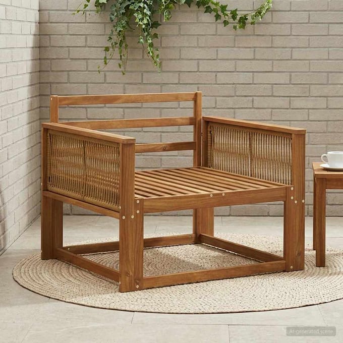 vidaXL - Buiten - Midden - Sofa - Naturel