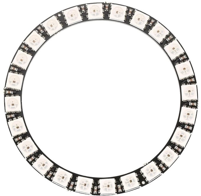 RGB Neopixel LED Ring Lamp met 24-Bit Kleurweergave, Geïntegreerde Stuurprogramma's en 5050 Chips