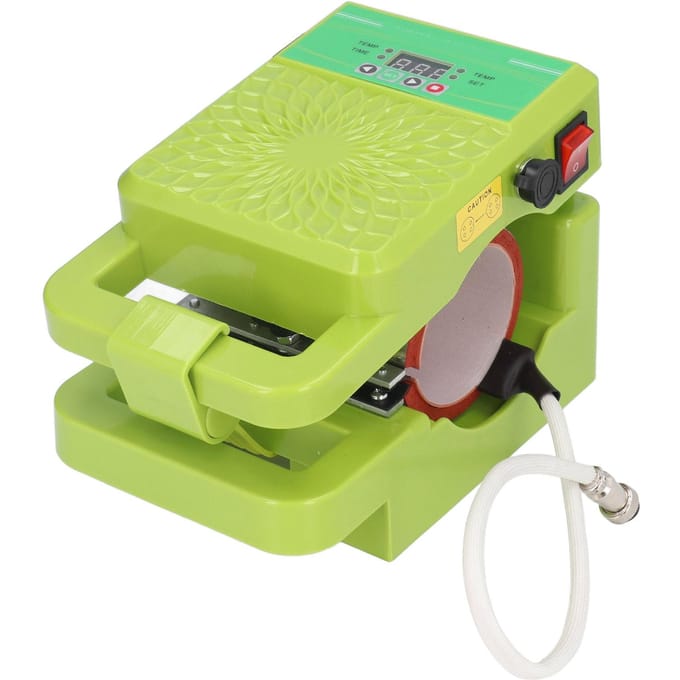 Mok Hittepers Temperatuur Tijd Flexibele Controle Efficiënte Vorming Mok Persmachine voor DIY Bekers US PLUG green