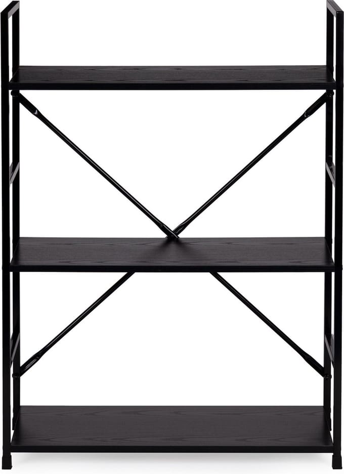 Boekenkast - 59,5x23,5x80 cm - industrieel - zwart