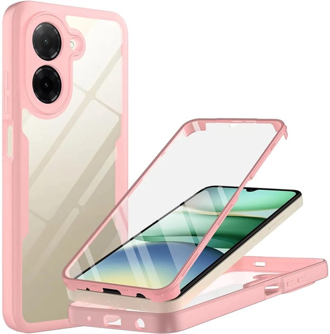 Hoesje geschikt voor Xiaomi Redmi A5 173.3mm - Techsuit ColorVerse 360 Case met Screenprotector - Roze