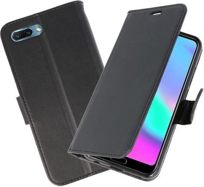 Zwart Wallet Case Hoesje voor Huawei Honor 10