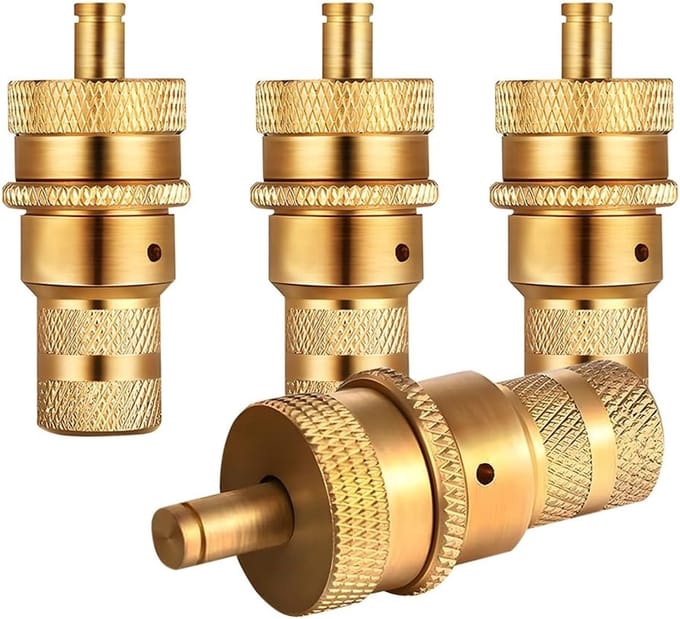 Auto Band Leeglopers - Ventiel Leegloop Kit - Bandenspanning Verlagen - Universeel Verstelbaar - 40.5mm Lengte - Goud
