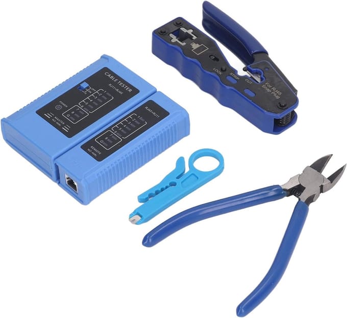 Krimptang Set - Netwerk Gereedschap - Kabel Installatie - Multifunctioneel & Draagbaar