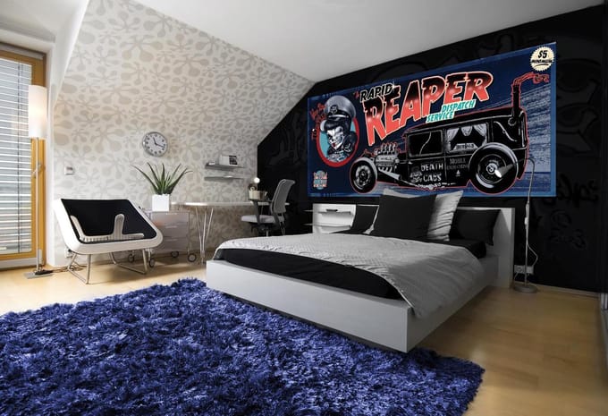 Alchemy Death Cab Cutie Car Skull Photo Wallcovering