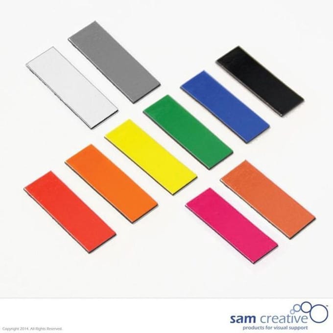Sam Creative Whiteboard Magneten - Balk - 3x6 cm - Rood - 25 stuks