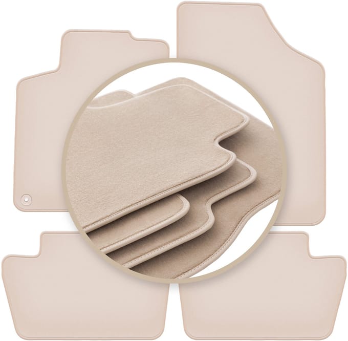 PREMIUM beige matten voor: Citroen C4 II hatchback, stationwagen 2010-2018