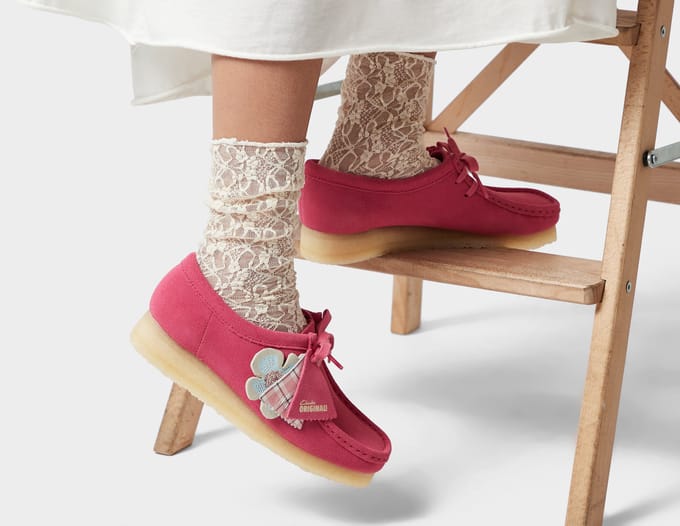 Clarks Originals Wallabee Dames, roze