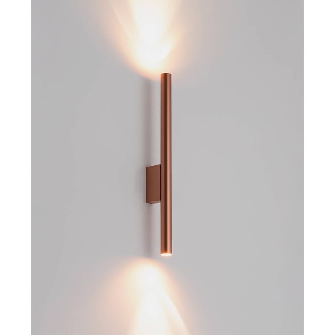 Nowodvorski Lighting Wandlamp Laser, koperkleurig, metaal, 40 cm hoog, G9