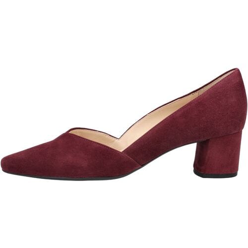 Pumps van leer met blokhak