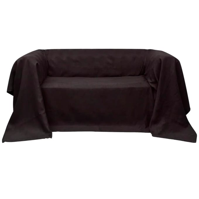 vidaXL - Bankhoes - microsuede - bruin - 140 - x - 210 - cm