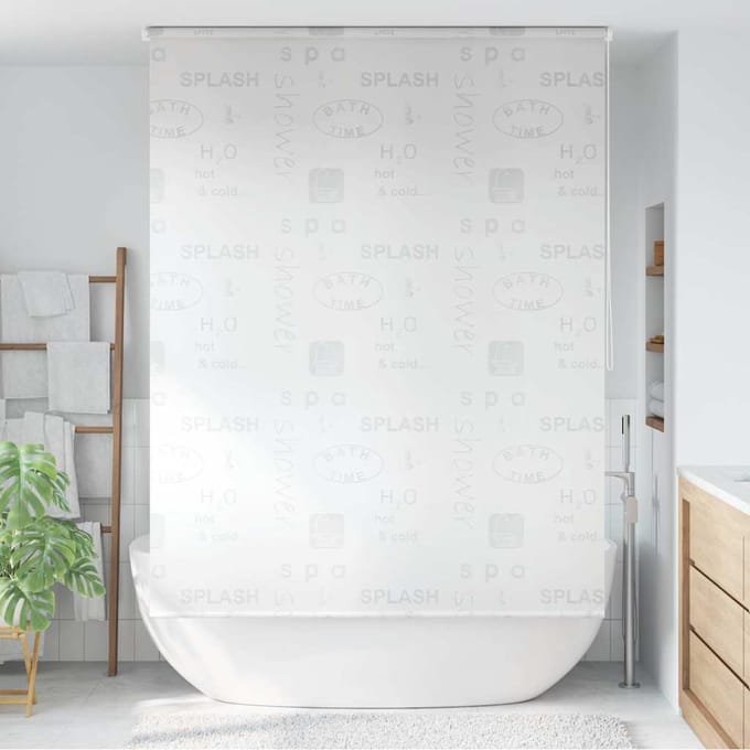 vidaXL - Rolgordijn - voor - douche - 140x240 - cm - splash