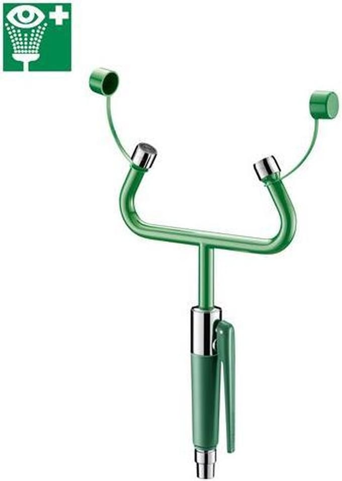 Oogdouche wastafelmodel met 2 sproeiers + signalisatieplaat