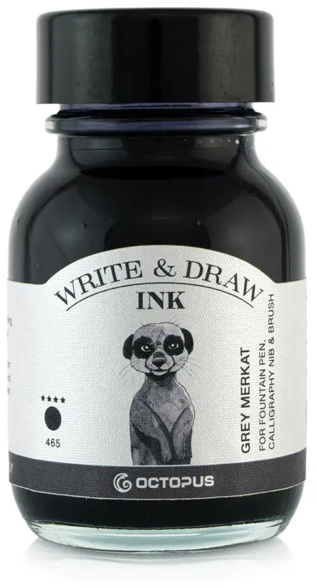 Octopus - Schrijfinkt - Tekeninkt - 50 ml - Grey Merkat