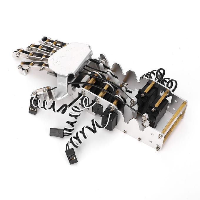 Robot Hand Kit 11 Schaal Analoge Servo 5 Vinger Manipulator Rechter Mechanische Hand voor Ontwikkeling white