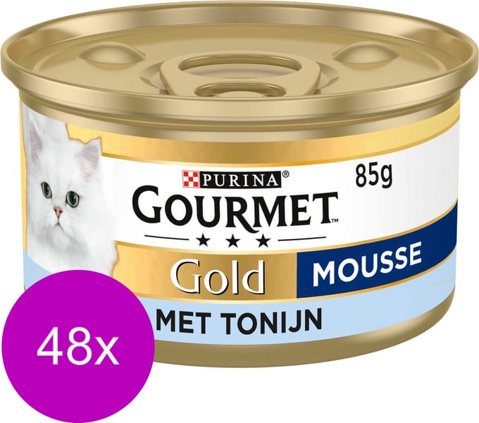 Gourmet Gold Mousse 85 g - Kattenvoer - 48 x Tonijn