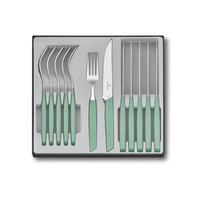 Victorinox Bestekset Swiss Modern - 12-delig - Pastel Groen - RVS/PP