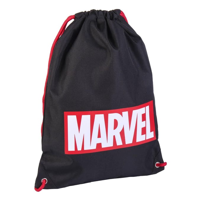 Rugtas met Koordjes Marvel Zwart (29 x 40 x 1 cm)