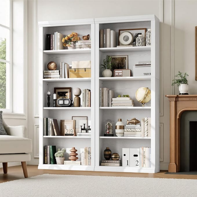 Luxe Boekenkast – Wit – 7x153 cm – Industrohome