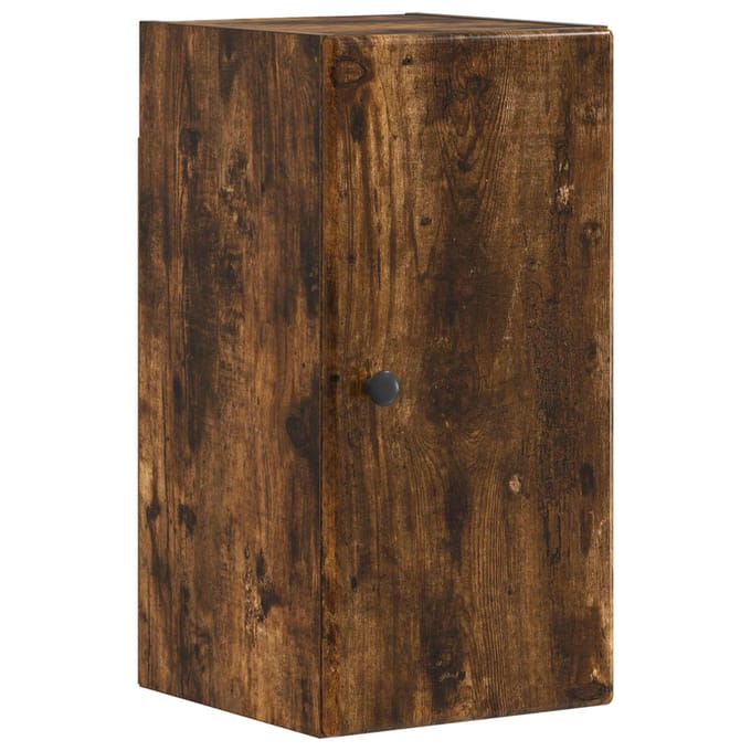 vidaXL - Badkamer - wandkast - BREDA - Gerookt - eiken - 30 - x - 31 - x - 59 - cm