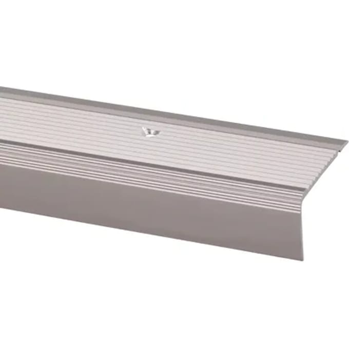 Trapprofiel Aluminium - Rvs Kleur - Antislip - 45x23x950mm