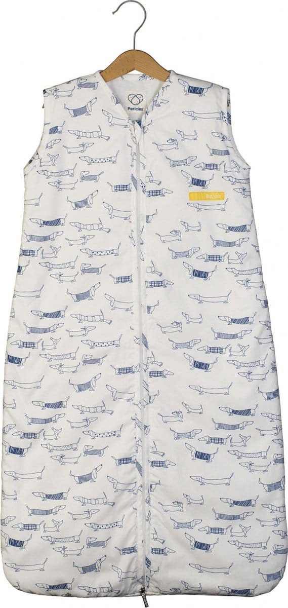 Pericles Slaapzak Mouwloos Honden 90 Cm Wit/blauw