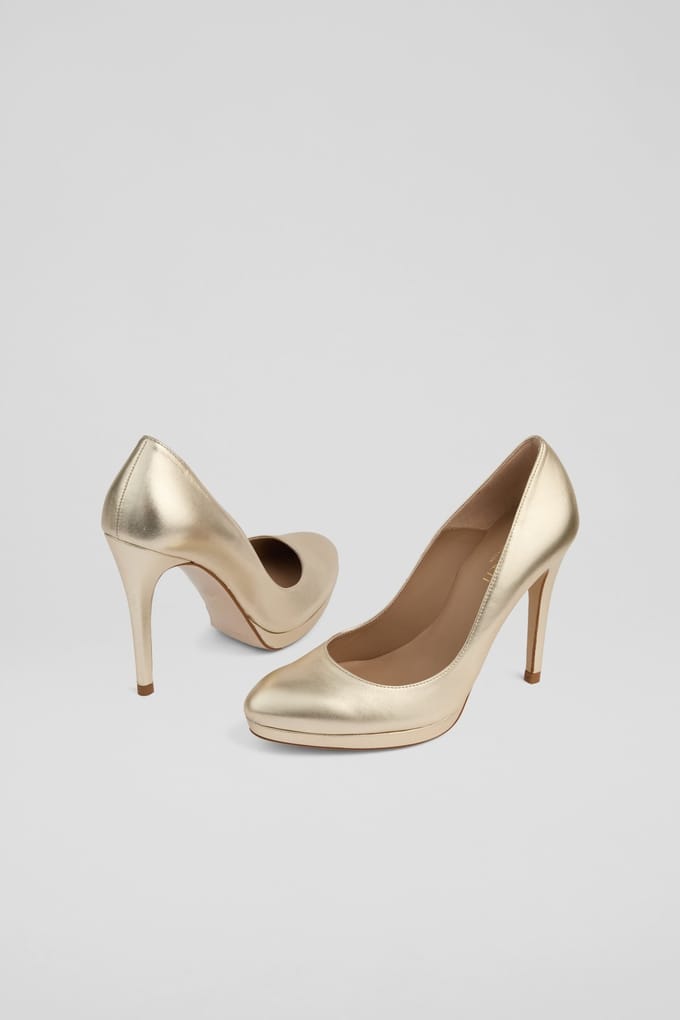 LK Bennett Sledge Closed Courts Champagne Taglia: 36 | Tacchi Alti Outlet | Donna | Bianco